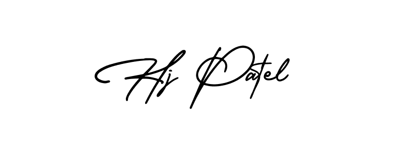 How to make Hj Patel name signature. Use AmerikaSignatureDemo-Regular style for creating short signs online. This is the latest handwritten sign. Hj Patel signature style 3 images and pictures png