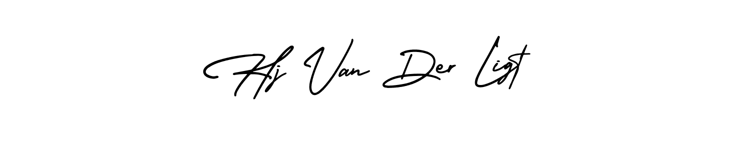 Use a signature maker to create a handwritten signature online. With this signature software, you can design (AmerikaSignatureDemo-Regular) your own signature for name Hj Van Der Ligt. Hj Van Der Ligt signature style 3 images and pictures png