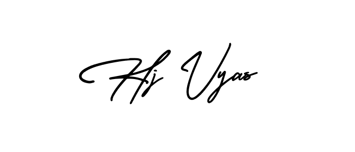 Use a signature maker to create a handwritten signature online. With this signature software, you can design (AmerikaSignatureDemo-Regular) your own signature for name Hj Vyas. Hj Vyas signature style 3 images and pictures png