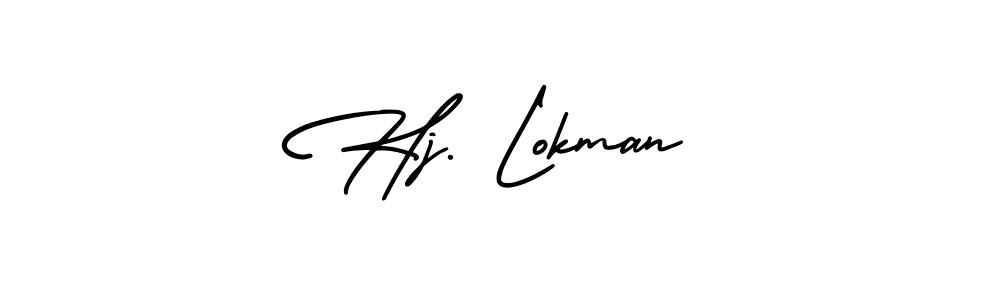 Also You can easily find your signature by using the search form. We will create Hj. Lokman name handwritten signature images for you free of cost using AmerikaSignatureDemo-Regular sign style. Hj. Lokman signature style 3 images and pictures png