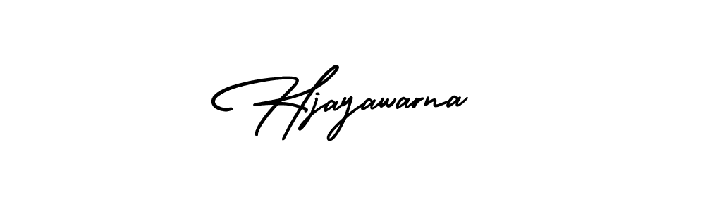 You should practise on your own different ways (AmerikaSignatureDemo-Regular) to write your name (Hjayawarna) in signature. don't let someone else do it for you. Hjayawarna signature style 3 images and pictures png