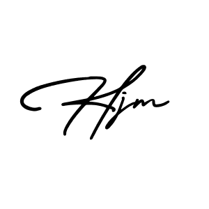 Use a signature maker to create a handwritten signature online. With this signature software, you can design (AmerikaSignatureDemo-Regular) your own signature for name Hjm. Hjm signature style 3 images and pictures png