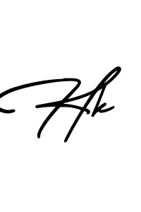 Make a beautiful signature design for name Hk. With this signature (AmerikaSignatureDemo-Regular) style, you can create a handwritten signature for free. Hk signature style 3 images and pictures png