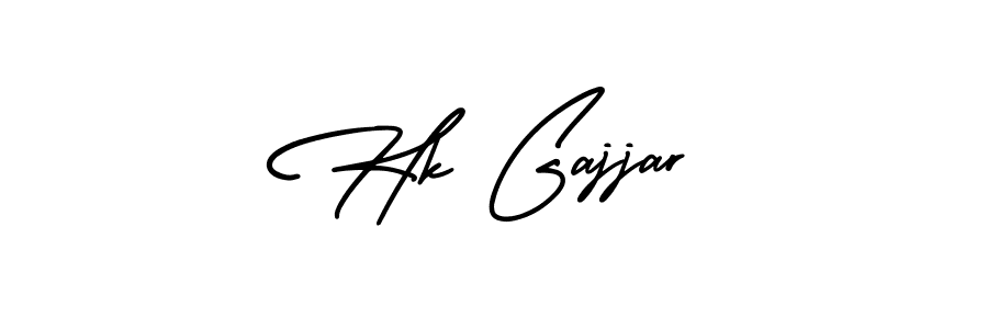 Hk Gajjar stylish signature style. Best Handwritten Sign (AmerikaSignatureDemo-Regular) for my name. Handwritten Signature Collection Ideas for my name Hk Gajjar. Hk Gajjar signature style 3 images and pictures png