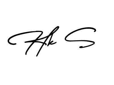 How to make Hk S name signature. Use AmerikaSignatureDemo-Regular style for creating short signs online. This is the latest handwritten sign. Hk S signature style 3 images and pictures png