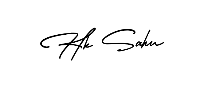 How to make Hk Sahu signature? AmerikaSignatureDemo-Regular is a professional autograph style. Create handwritten signature for Hk Sahu name. Hk Sahu signature style 3 images and pictures png