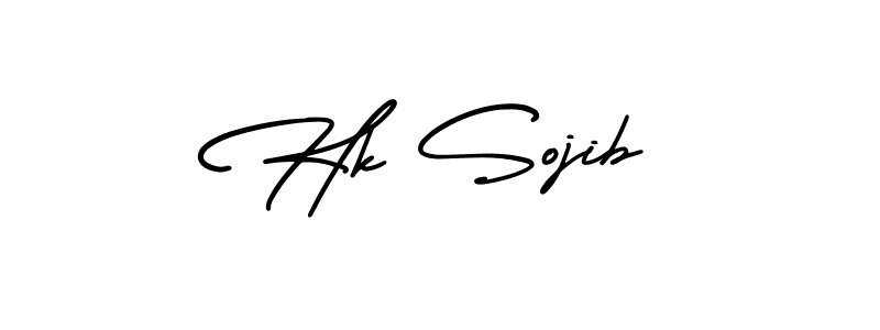 Also You can easily find your signature by using the search form. We will create Hk Sojib name handwritten signature images for you free of cost using AmerikaSignatureDemo-Regular sign style. Hk Sojib signature style 3 images and pictures png