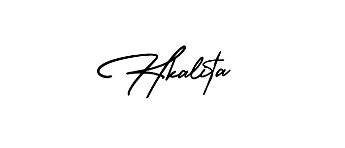 How to Draw Hkalita signature style? AmerikaSignatureDemo-Regular is a latest design signature styles for name Hkalita. Hkalita signature style 3 images and pictures png