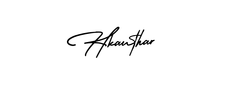 Design your own signature with our free online signature maker. With this signature software, you can create a handwritten (AmerikaSignatureDemo-Regular) signature for name Hkauthar. Hkauthar signature style 3 images and pictures png