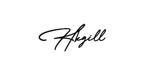 Hkgill stylish signature style. Best Handwritten Sign (AmerikaSignatureDemo-Regular) for my name. Handwritten Signature Collection Ideas for my name Hkgill. Hkgill signature style 3 images and pictures png