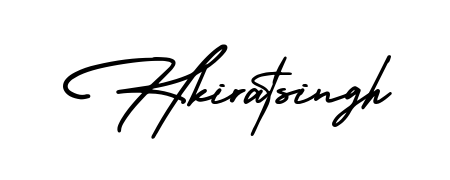 A timeless handwritten aesthetic for Hkiratsingh. The AmerikaSignatureDemo-Regular font gives your signature a handcrafted feel with natural curves. Hkiratsingh signature style 3 images and pictures png