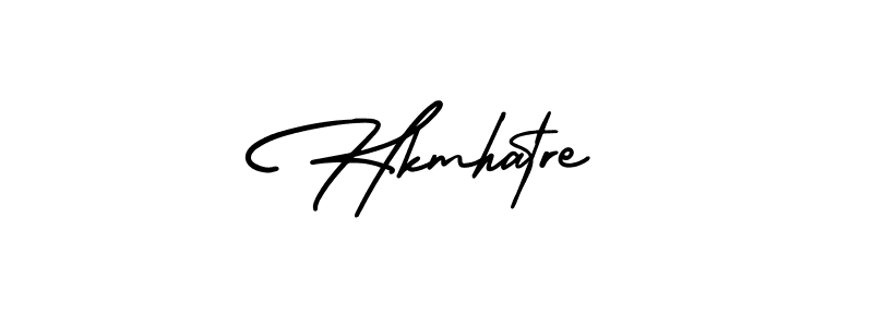 The best way (AmerikaSignatureDemo-Regular) to make a short signature is to pick only two or three words in your name. The name Hkmhatre include a total of six letters. For converting this name. Hkmhatre signature style 3 images and pictures png