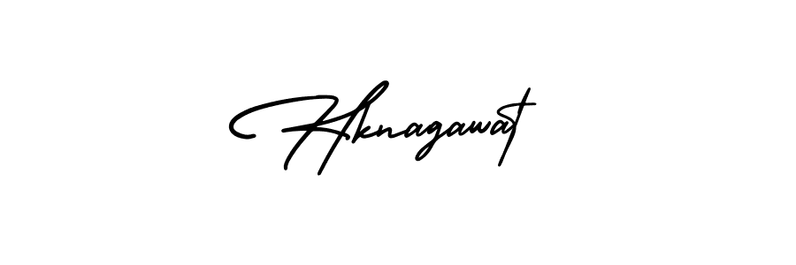 The best way (AmerikaSignatureDemo-Regular) to make a short signature is to pick only two or three words in your name. The name Hknagawat include a total of six letters. For converting this name. Hknagawat signature style 3 images and pictures png