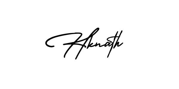 How to make Hknath signature? AmerikaSignatureDemo-Regular is a professional autograph style. Create handwritten signature for Hknath name. Hknath signature style 3 images and pictures png