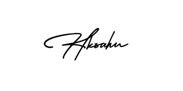 AmerikaSignatureDemo-Regular is a professional signature style that is perfect for those who want to add a touch of class to their signature. It is also a great choice for those who want to make their signature more unique. Get Hksahu name to fancy signature for free. Hksahu signature style 3 images and pictures png