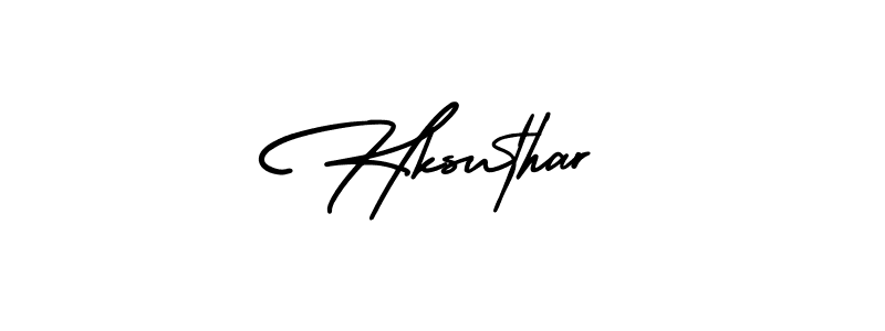Use a signature maker to create a handwritten signature online. With this signature software, you can design (AmerikaSignatureDemo-Regular) your own signature for name Hksuthar. Hksuthar signature style 3 images and pictures png