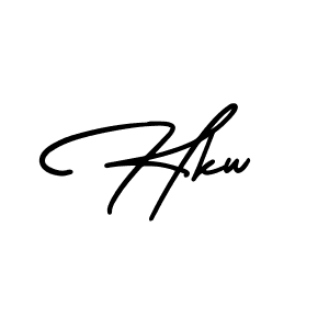 Make a beautiful signature design for name Hkw. With this signature (AmerikaSignatureDemo-Regular) style, you can create a handwritten signature for free. Hkw signature style 3 images and pictures png