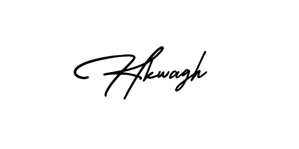 Use a signature maker to create a handwritten signature online. With this signature software, you can design (AmerikaSignatureDemo-Regular) your own signature for name Hkwagh. Hkwagh signature style 3 images and pictures png