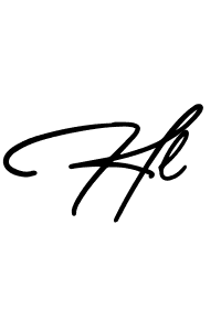 How to make Hl name signature. Use AmerikaSignatureDemo-Regular style for creating short signs online. This is the latest handwritten sign. Hl signature style 3 images and pictures png