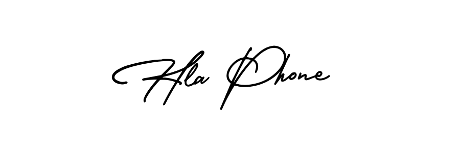 It looks lik you need a new signature style for name Hla Phone. Design unique handwritten (AmerikaSignatureDemo-Regular) signature with our free signature maker in just a few clicks. Hla Phone signature style 3 images and pictures png