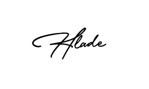 Create a beautiful signature design for name Hlade. With this signature (AmerikaSignatureDemo-Regular) fonts, you can make a handwritten signature for free. Hlade signature style 3 images and pictures png