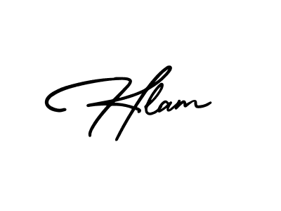 Make a beautiful signature design for name Hlam. With this signature (AmerikaSignatureDemo-Regular) style, you can create a handwritten signature for free. Hlam signature style 3 images and pictures png