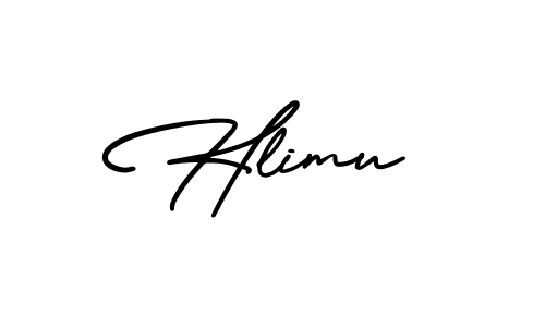 How to make Hlimu name signature. Use AmerikaSignatureDemo-Regular style for creating short signs online. This is the latest handwritten sign. Hlimu signature style 3 images and pictures png