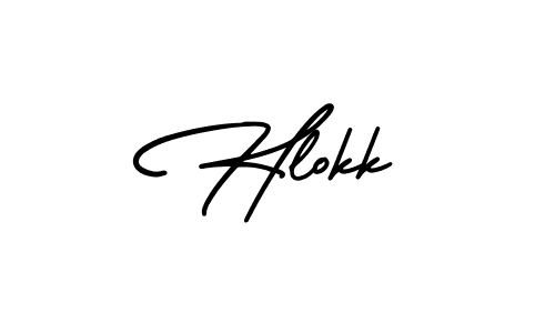 You should practise on your own different ways (AmerikaSignatureDemo-Regular) to write your name (Hlokk) in signature. don't let someone else do it for you. Hlokk signature style 3 images and pictures png