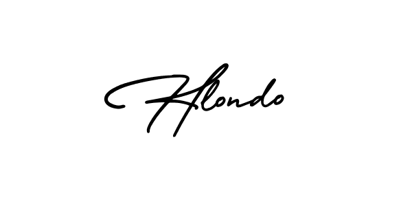 Use a signature maker to create a handwritten signature online. With this signature software, you can design (AmerikaSignatureDemo-Regular) your own signature for name Hlondo. Hlondo signature style 3 images and pictures png