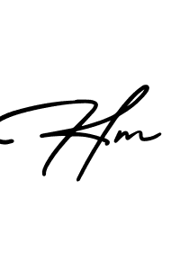 How to make Hm name signature. Use AmerikaSignatureDemo-Regular style for creating short signs online. This is the latest handwritten sign. Hm signature style 3 images and pictures png