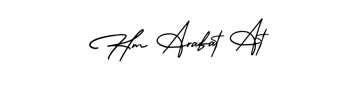 This is the best signature style for the Hm Arafat At name. Also you like these signature font (AmerikaSignatureDemo-Regular). Mix name signature. Hm Arafat At signature style 3 images and pictures png