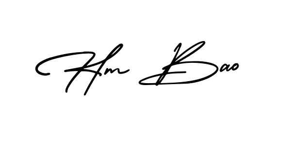 Make a beautiful signature design for name Hm Bao. With this signature (AmerikaSignatureDemo-Regular) style, you can create a handwritten signature for free. Hm Bao signature style 3 images and pictures png