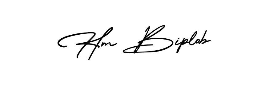 How to make Hm Biplob signature? AmerikaSignatureDemo-Regular is a professional autograph style. Create handwritten signature for Hm Biplob name. Hm Biplob signature style 3 images and pictures png