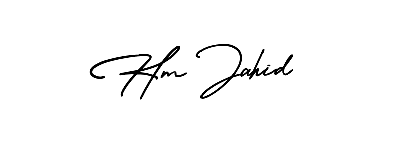 Make a short Hm Jahid signature style. Manage your documents anywhere anytime using AmerikaSignatureDemo-Regular. Create and add eSignatures, submit forms, share and send files easily. Hm Jahid signature style 3 images and pictures png