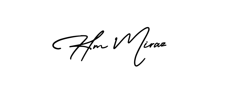 Create a beautiful signature design for name Hm Miraz. With this signature (AmerikaSignatureDemo-Regular) fonts, you can make a handwritten signature for free. Hm Miraz signature style 3 images and pictures png