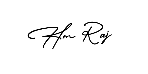 Also You can easily find your signature by using the search form. We will create Hm Raj name handwritten signature images for you free of cost using AmerikaSignatureDemo-Regular sign style. Hm Raj signature style 3 images and pictures png