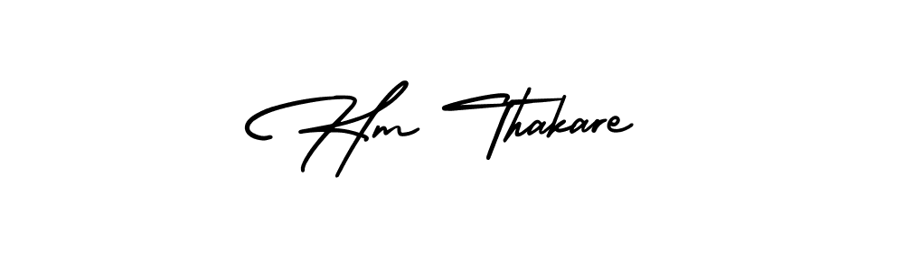 Similarly AmerikaSignatureDemo-Regular is the best handwritten signature design. Signature creator online .You can use it as an online autograph creator for name Hm Thakare. Hm Thakare signature style 3 images and pictures png