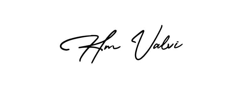 Hm Valvi stylish signature style. Best Handwritten Sign (AmerikaSignatureDemo-Regular) for my name. Handwritten Signature Collection Ideas for my name Hm Valvi. Hm Valvi signature style 3 images and pictures png