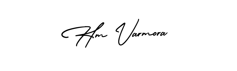 Make a beautiful signature design for name Hm Varmora. With this signature (AmerikaSignatureDemo-Regular) style, you can create a handwritten signature for free. Hm Varmora signature style 3 images and pictures png