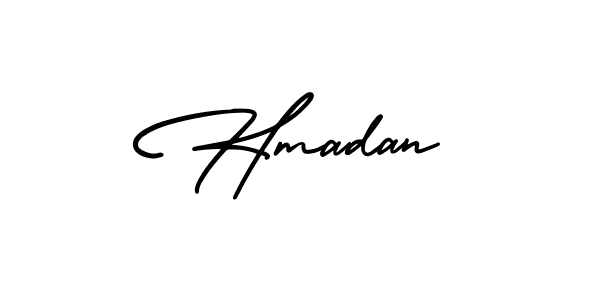 How to make Hmadan signature? AmerikaSignatureDemo-Regular is a professional autograph style. Create handwritten signature for Hmadan name. Hmadan signature style 3 images and pictures png