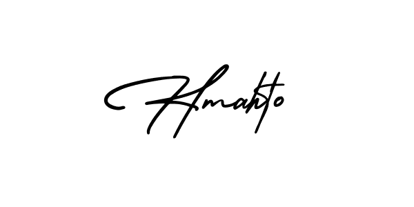 It looks lik you need a new signature style for name Hmahto. Design unique handwritten (AmerikaSignatureDemo-Regular) signature with our free signature maker in just a few clicks. Hmahto signature style 3 images and pictures png