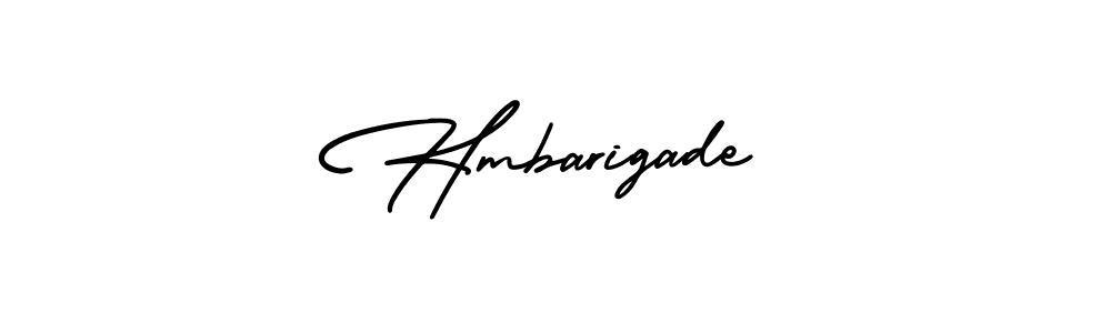 The best way (AmerikaSignatureDemo-Regular) to make a short signature is to pick only two or three words in your name. The name Hmbarigade include a total of six letters. For converting this name. Hmbarigade signature style 3 images and pictures png