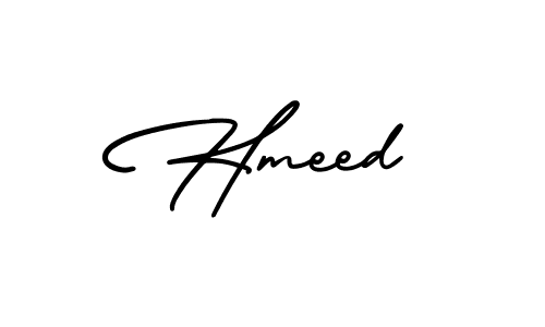 Hmeed stylish signature style. Best Handwritten Sign (AmerikaSignatureDemo-Regular) for my name. Handwritten Signature Collection Ideas for my name Hmeed. Hmeed signature style 3 images and pictures png