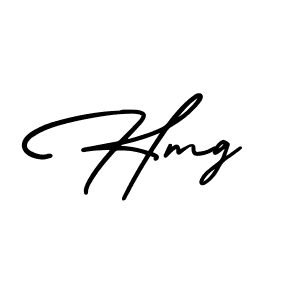 Use a signature maker to create a handwritten signature online. With this signature software, you can design (AmerikaSignatureDemo-Regular) your own signature for name Hmg. Hmg signature style 3 images and pictures png