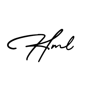 Hml stylish signature style. Best Handwritten Sign (AmerikaSignatureDemo-Regular) for my name. Handwritten Signature Collection Ideas for my name Hml. Hml signature style 3 images and pictures png