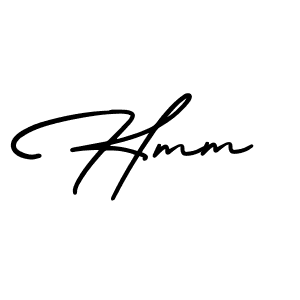 How to make Hmm name signature. Use AmerikaSignatureDemo-Regular style for creating short signs online. This is the latest handwritten sign. Hmm signature style 3 images and pictures png