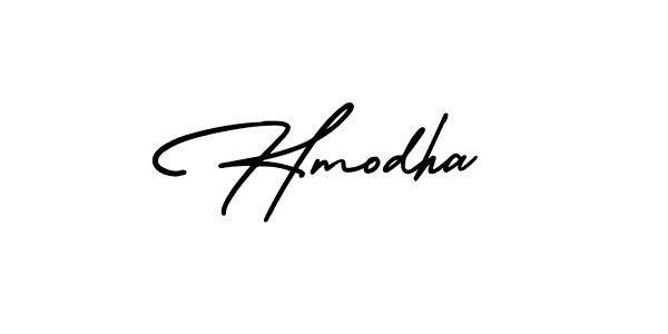 Make a beautiful signature design for name Hmodha. With this signature (AmerikaSignatureDemo-Regular) style, you can create a handwritten signature for free. Hmodha signature style 3 images and pictures png