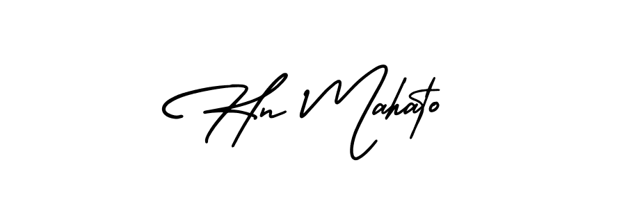 Create a beautiful signature design for name Hn Mahato. With this signature (AmerikaSignatureDemo-Regular) fonts, you can make a handwritten signature for free. Hn Mahato signature style 3 images and pictures png