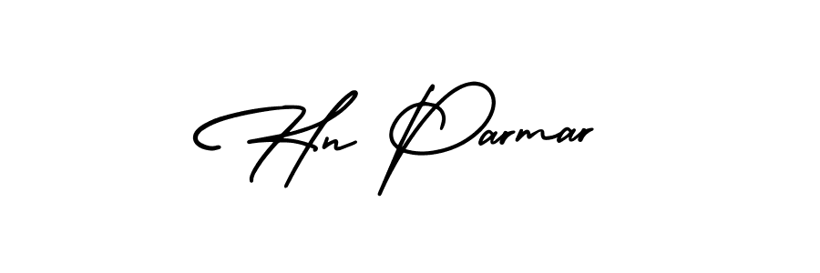 Hn Parmar stylish signature style. Best Handwritten Sign (AmerikaSignatureDemo-Regular) for my name. Handwritten Signature Collection Ideas for my name Hn Parmar. Hn Parmar signature style 3 images and pictures png