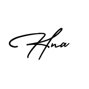 How to make Hna signature? AmerikaSignatureDemo-Regular is a professional autograph style. Create handwritten signature for Hna name. Hna signature style 3 images and pictures png
